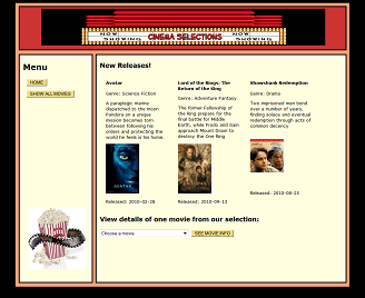 Movie Store Web Site